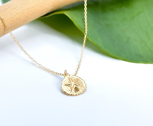 Tiny Gold Filled Sand Dollar Necklace