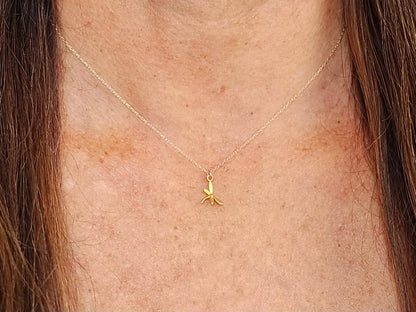 Tiny 3D Dragonfly Necklace, Sterling Silver, Gold Vermeil My Store