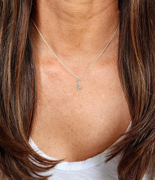 Tiny 3D Dragonfly Necklace, Sterling Silver, Gold Vermeil My Store