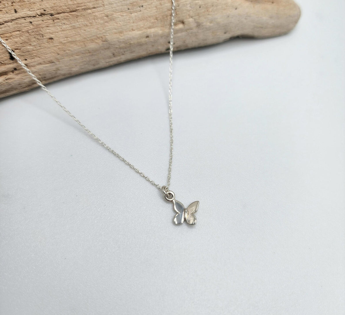 Tiny 3D Sterling Silver Butterfly Necklace My Store