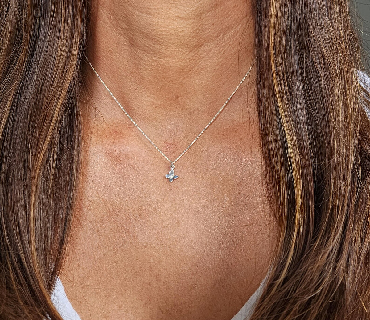 Tiny 3D Sterling Silver Butterfly Necklace My Store