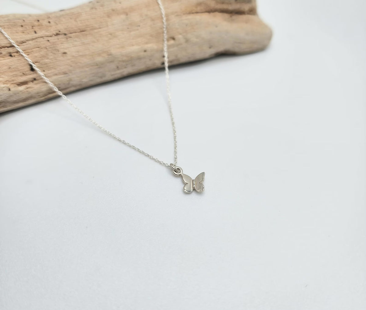 Tiny 3D Sterling Silver Butterfly Necklace My Store