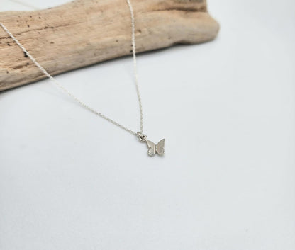 Tiny 3D Sterling Silver Butterfly Necklace My Store
