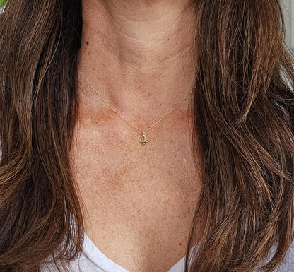 Tiny 3D Gold Vermeil Butterfly Necklace My Store
