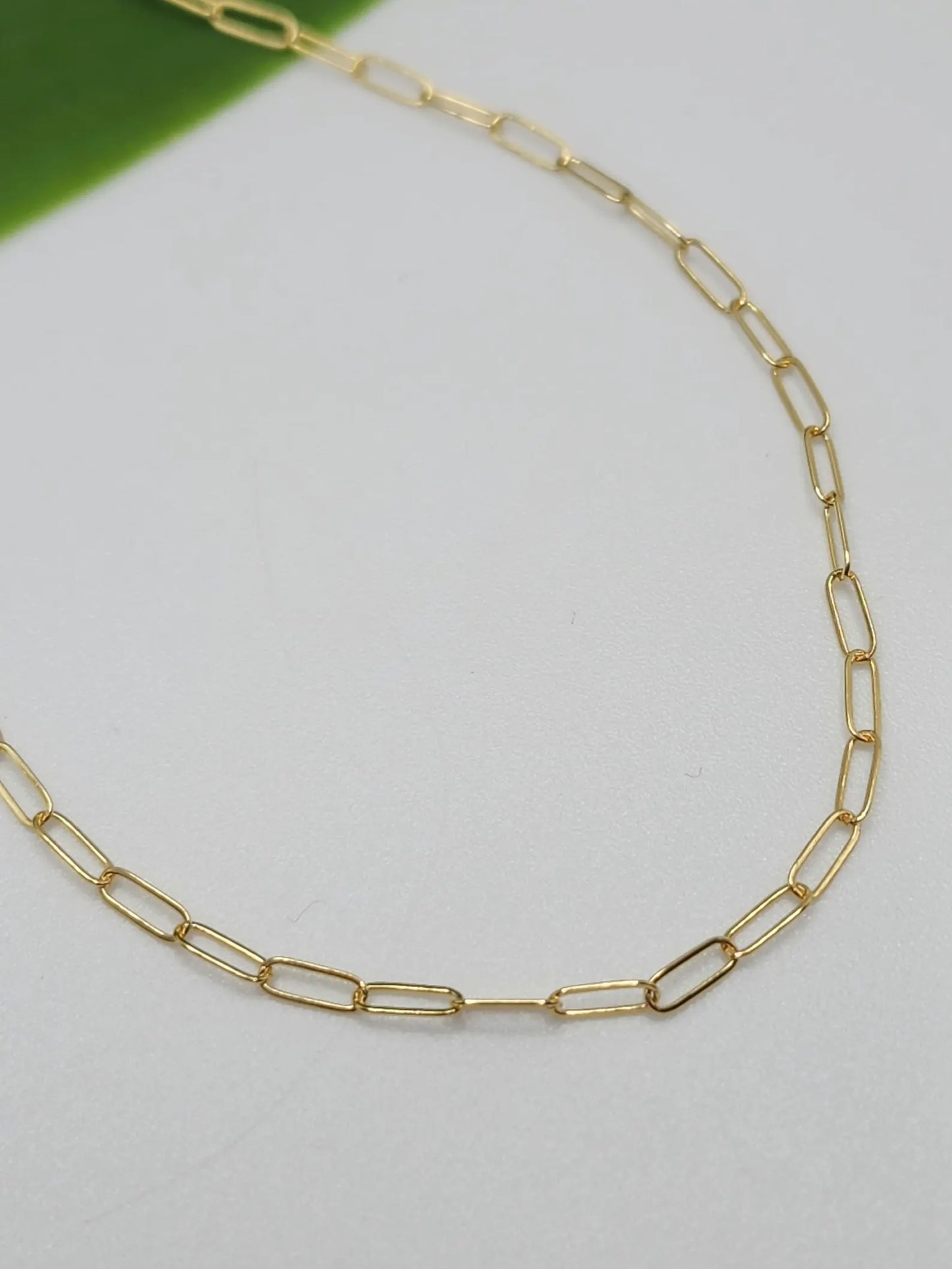 Gold Filled Tiny Paperclip Chain Anklet My Store