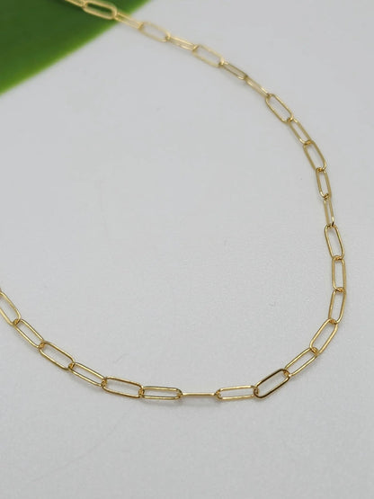 Gold Filled Tiny Paperclip Chain Anklet My Store