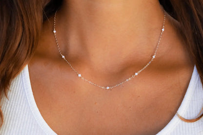 Set of 2 Sterling Siver Layered Gemstone Necklaces My Store