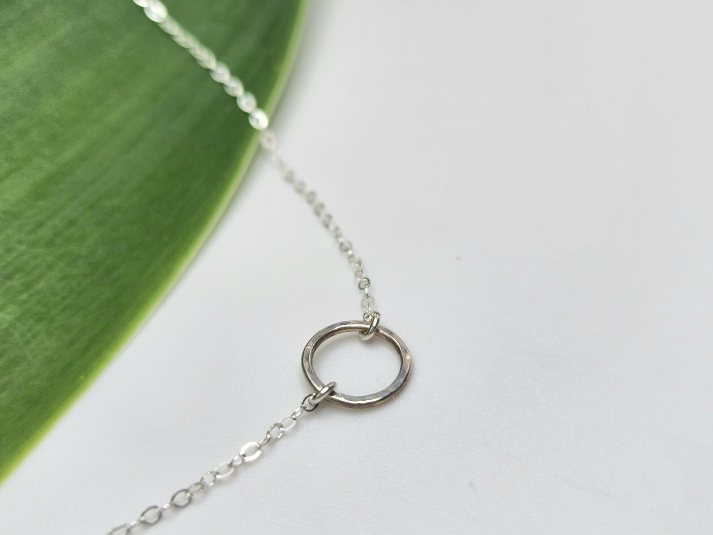 Tiny Sterling Silver Open Circle Karma Necklace My Store