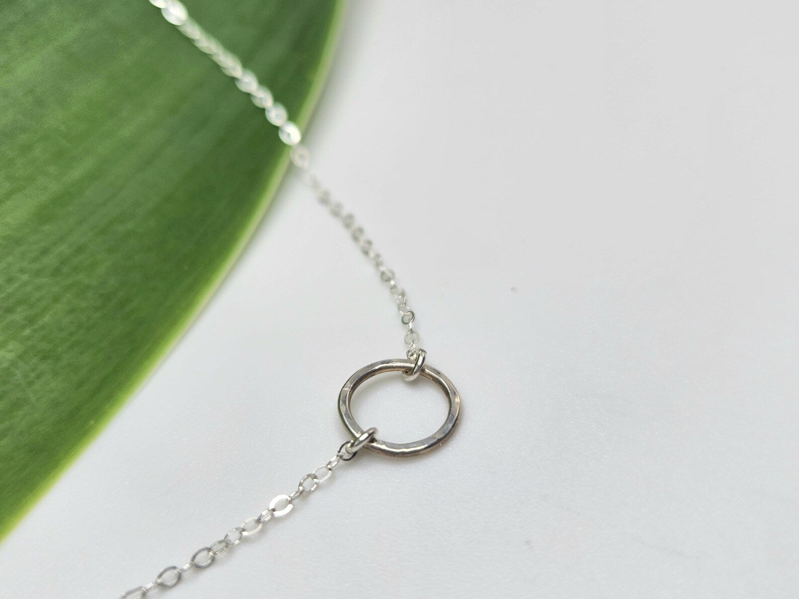 Tiny Sterling Silver Open Circle Karma Necklace My Store