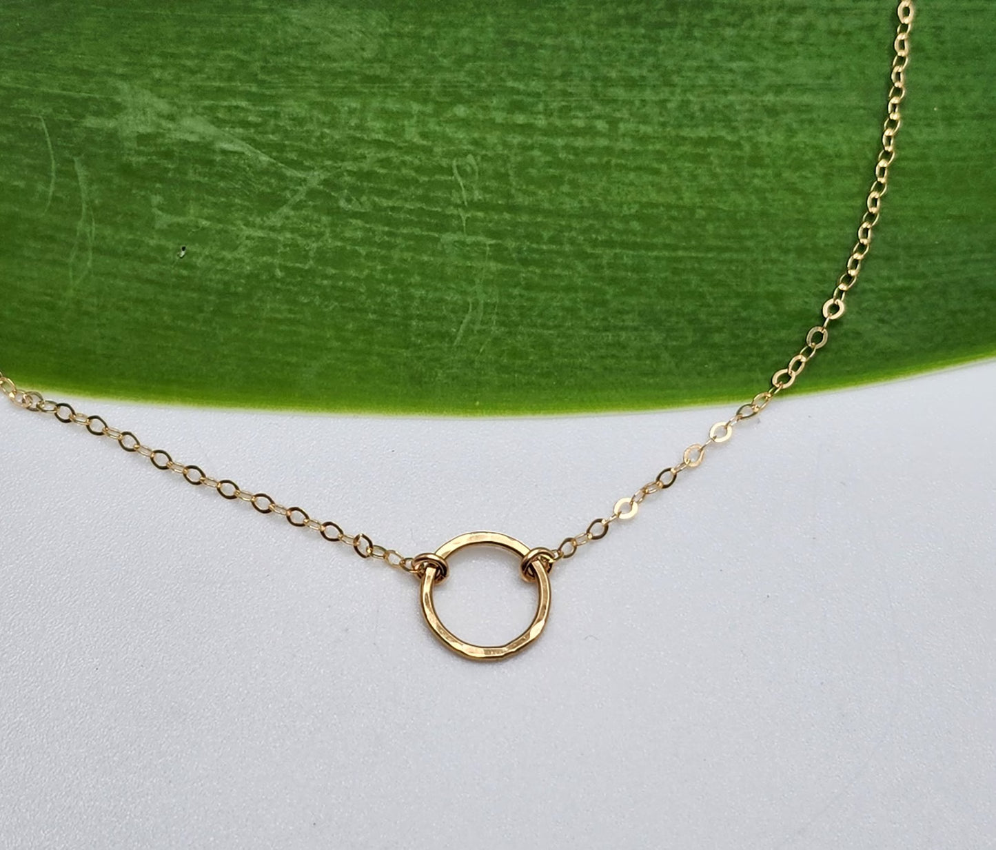 Tiny 14k Gold Fill Open Circle Karma Necklace My Store