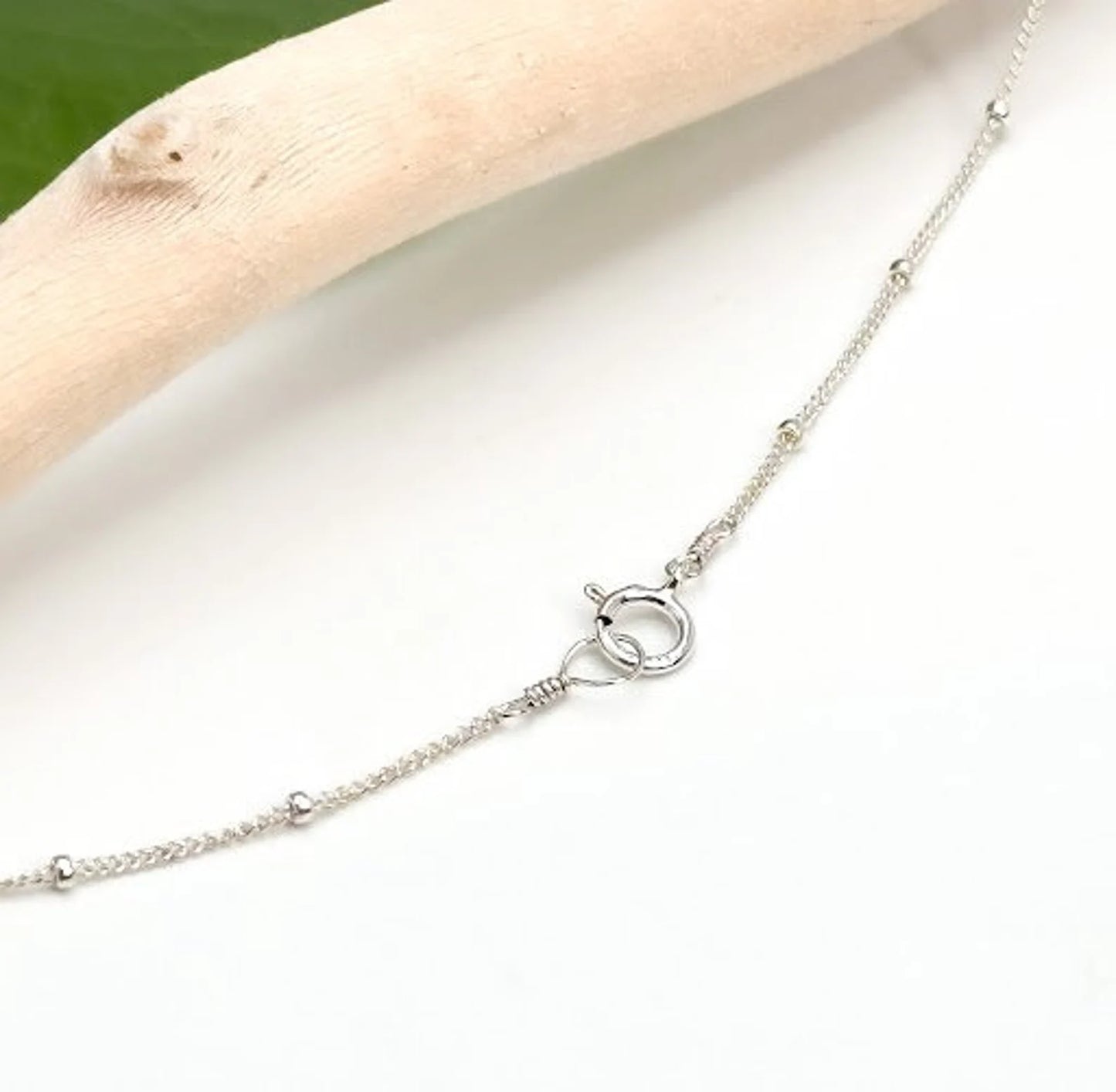 Silver Hammered Circle Necklace on Satellite Chain, 3 Sizes My Store
