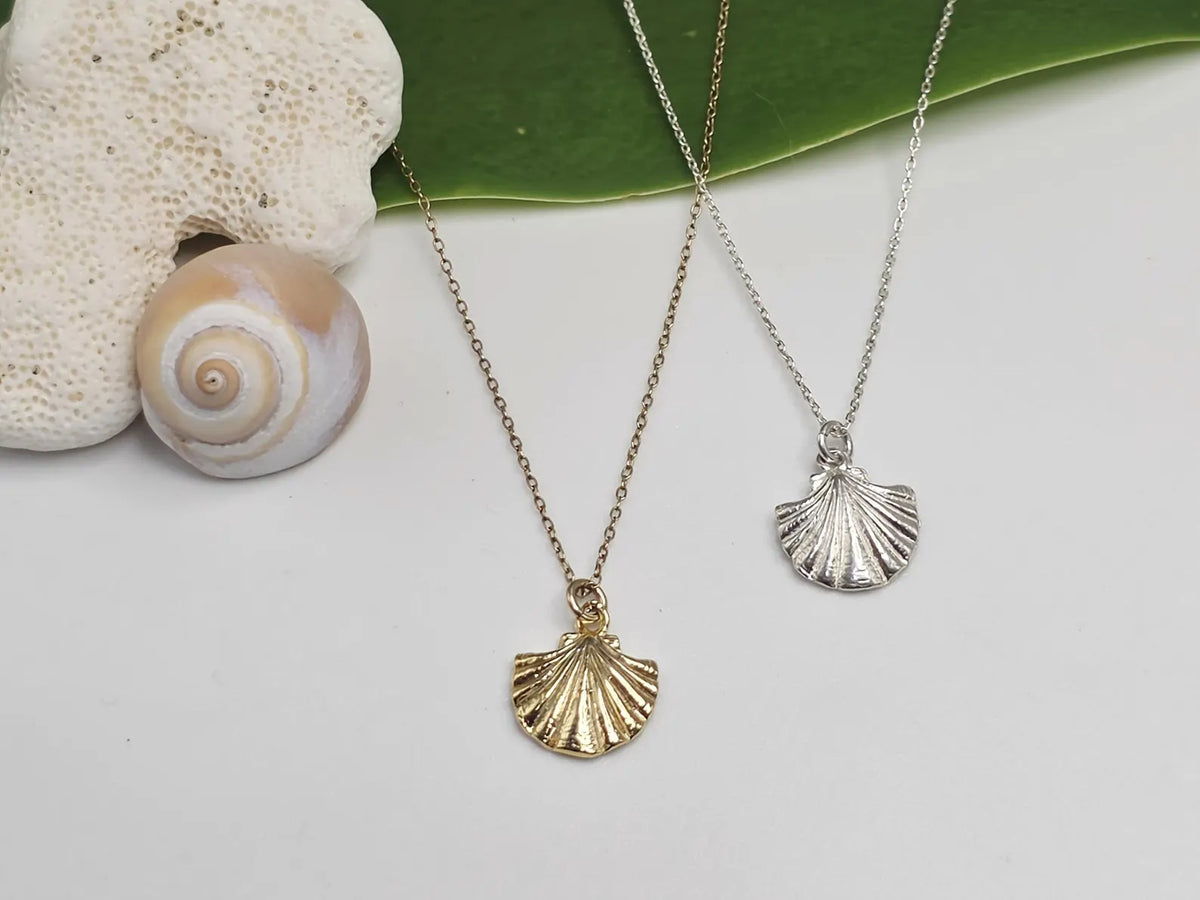Sterling Silver Clam Shell Necklace My Store
