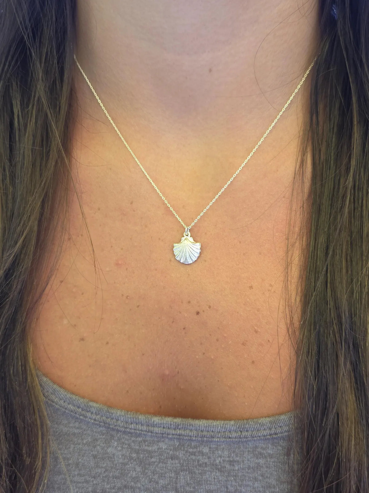 Sterling Silver Clam Shell Necklace My Store