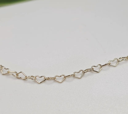 14k Gold Filled Heart Chain Anklet My Store