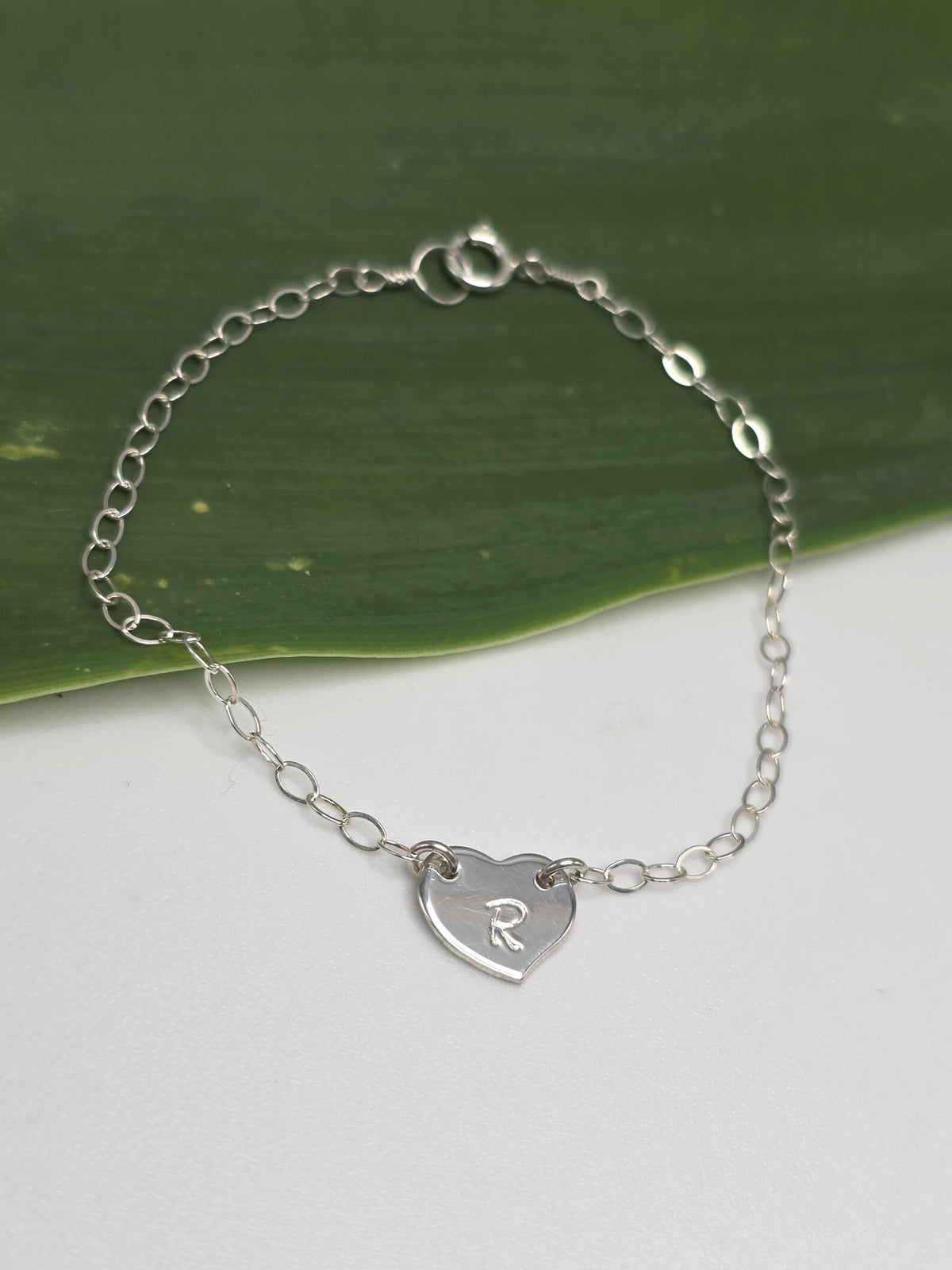 Tiny Gold Monogram Heart Bracelet My Store