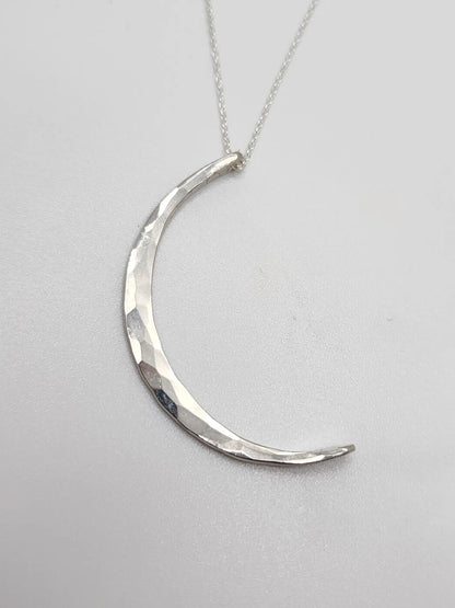 Gold Fill Hammered Crescent Moon Necklace My Store