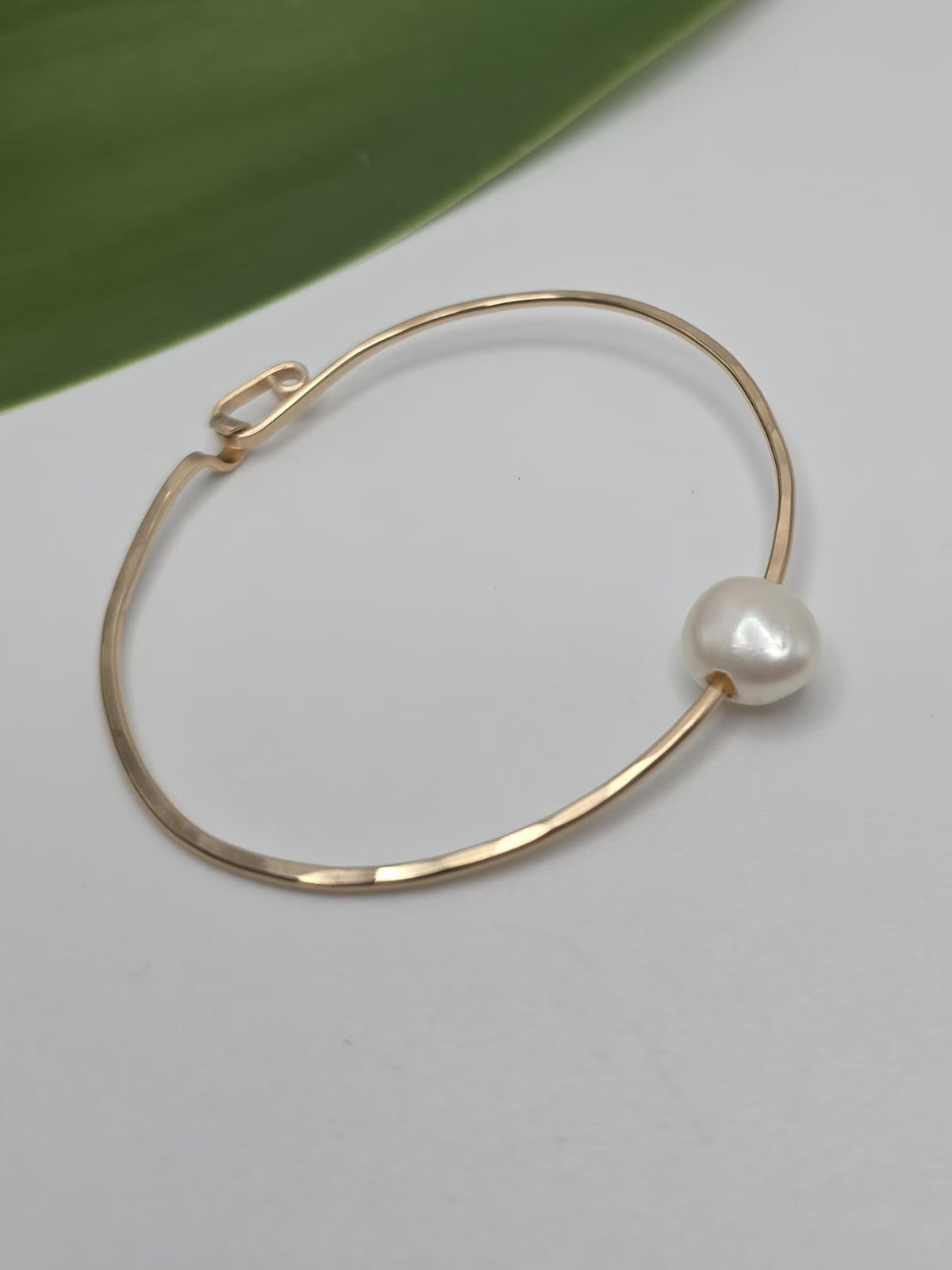 Floating Freshwater Pearl Bangle, Gold Fill, Sterling Silver My Store