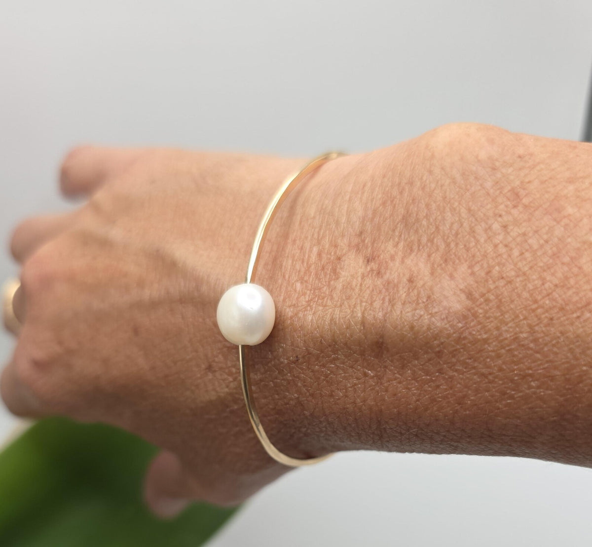 Floating Freshwater Pearl Bangle, Gold Fill, Sterling Silver My Store