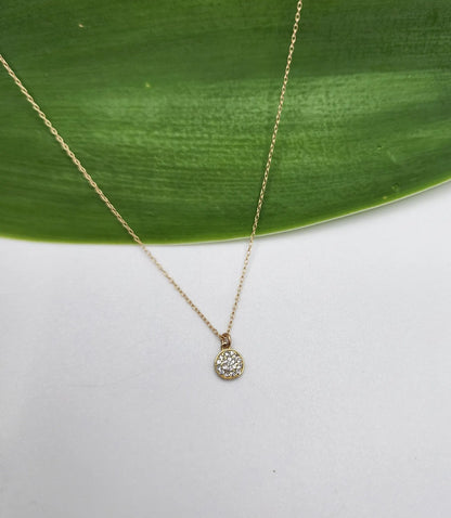 Tiny Gold Pave Charm Necklace My Store