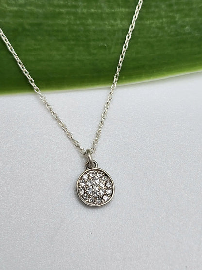 Tiny Gold Pave Charm Necklace My Store