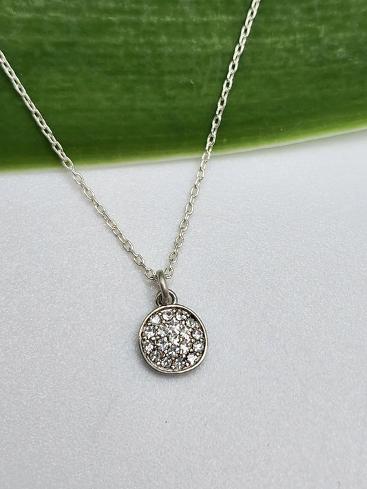Tiny Gold Pave Charm Necklace My Store