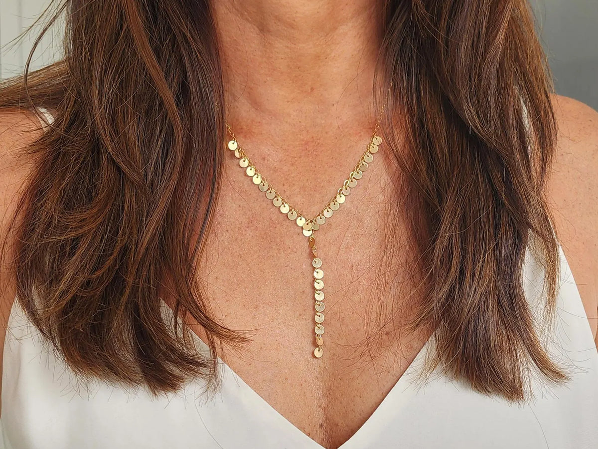 Sequin Y-Necklace, 14k Gold Fill, Sterling Silver My Store