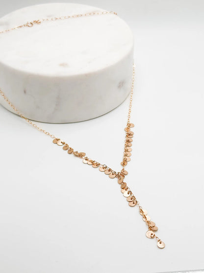 Sequin Y-Necklace, 14k Gold Fill, Sterling Silver My Store