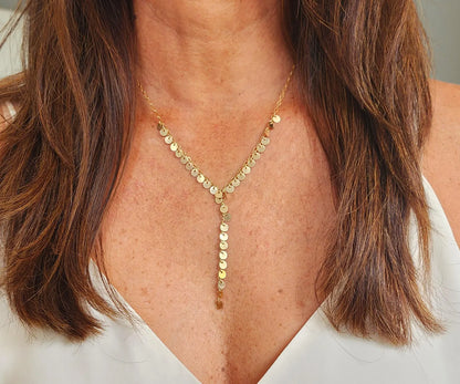 Sequin Y-Necklace, 14k Gold Fill, Sterling Silver My Store