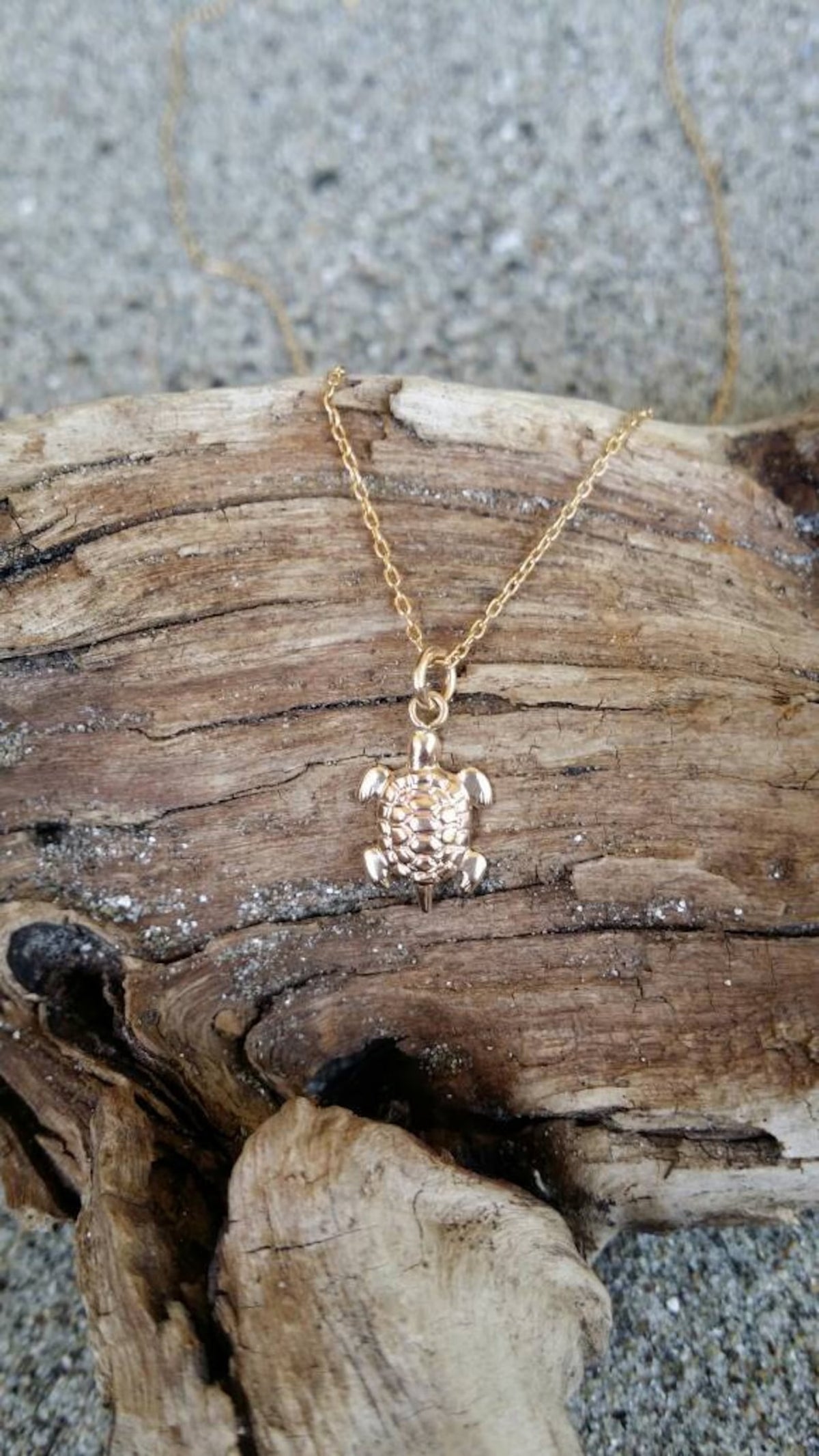 Tiny Gold Vermeil Turtle Necklace My Store