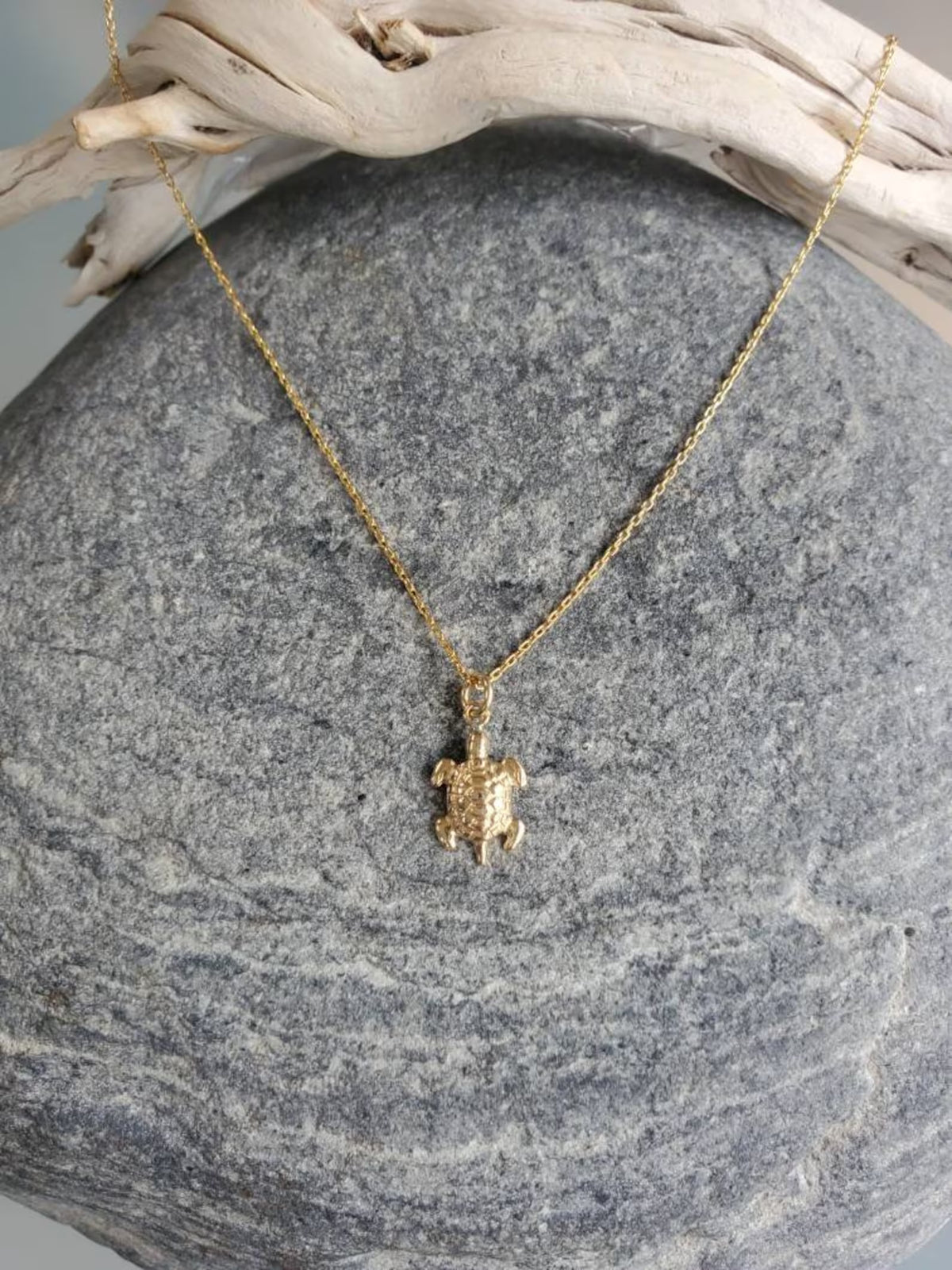 Tiny Gold Vermeil Turtle Necklace My Store