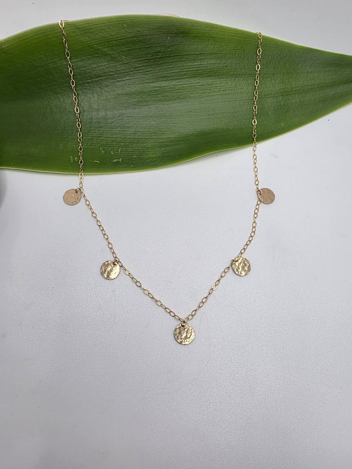 Hammered Sequin Necklace, Gold Fill, Sterling Silver or Mixed Metals My Store