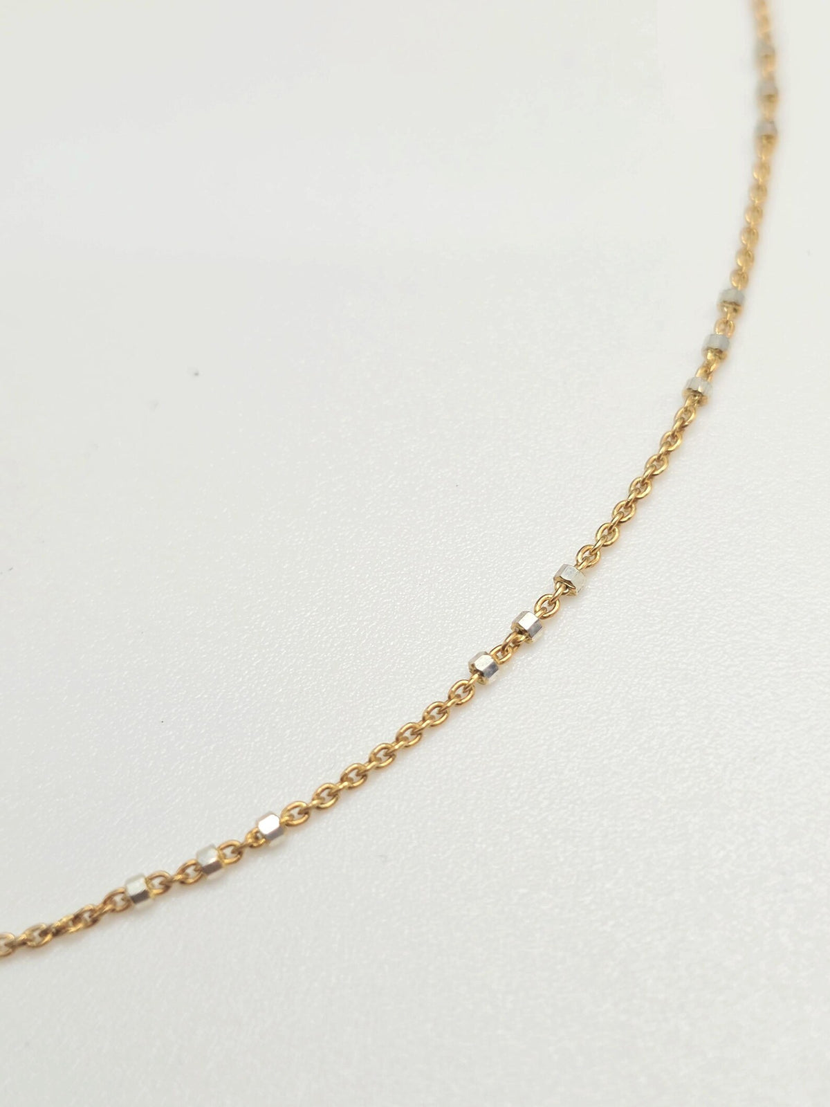Three Bead Satellite Chain Necklace, Sterling Silver, Gold Vermeil My Store