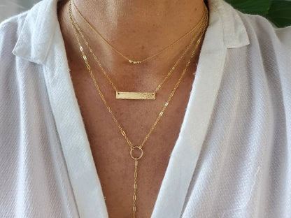 Layered 3 Necklace Set, 14k Gold Filled, Sterling Silver My Store