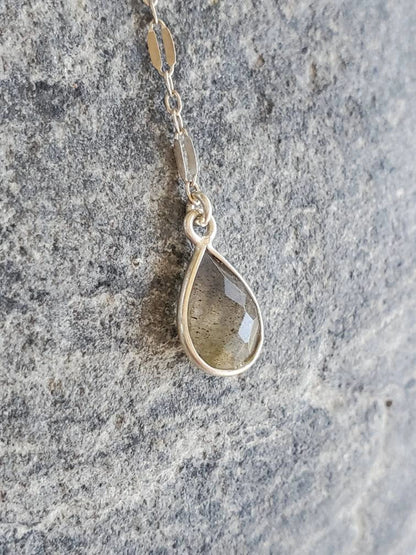 Layered Labradorite Bezel, 3 Necklace Set, 14k Gold Filled, Sterling Silver My Store