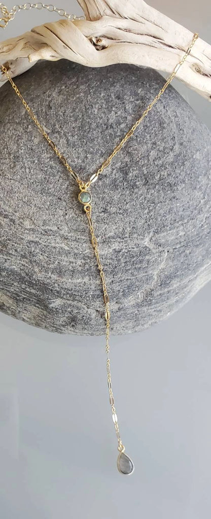 Layered Labradorite Bezel, 3 Necklace Set, 14k Gold Filled, Sterling Silver My Store