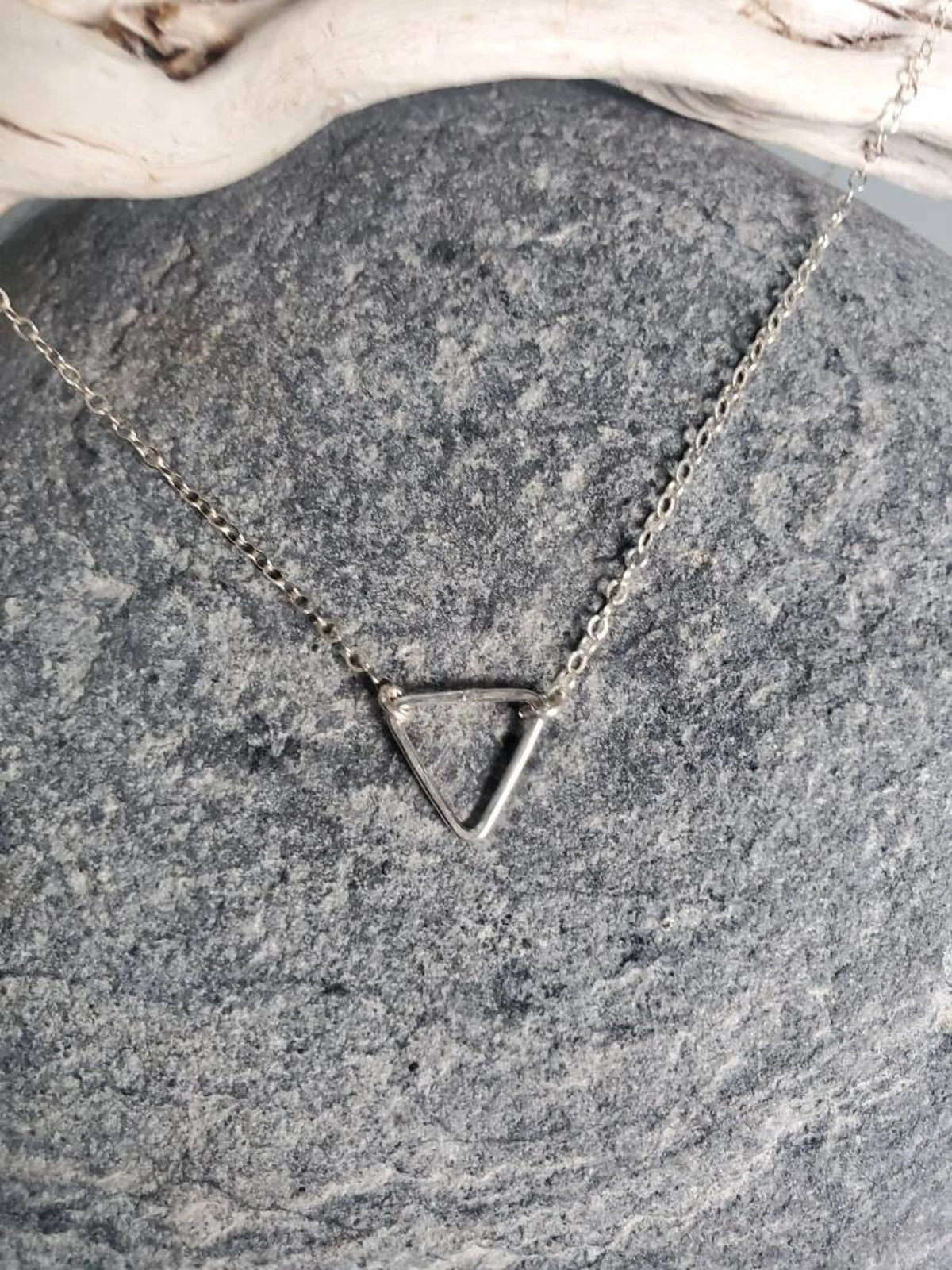 Layered Open Triangle, Labradorite Bezel, 3 Necklace Set, 14k Gold Filled, Sterling Silver My Store