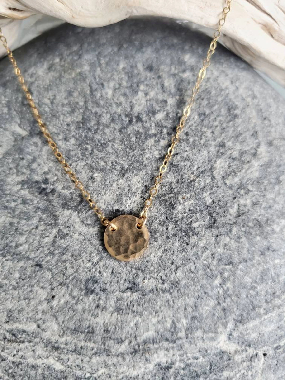 Layered Hammered Disks, Labradorite Bezel, 3 Necklace Set, 14k Gold Filled, Sterling Silver My Store