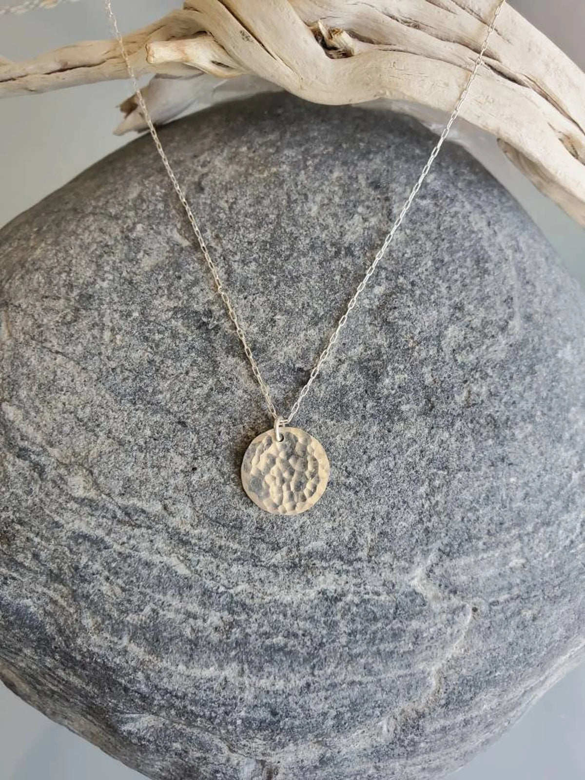 Layered Hammered Disks, Labradorite Bezel, 3 Necklace Set, 14k Gold Filled, Sterling Silver My Store
