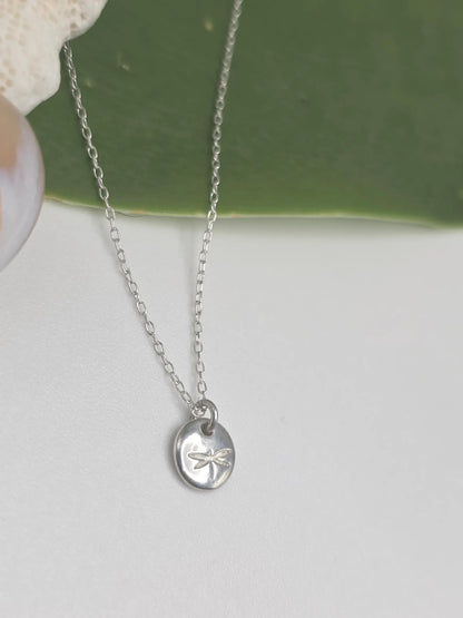 Tiny Sterling Silver Dragonfly Pendant Necklace My Store