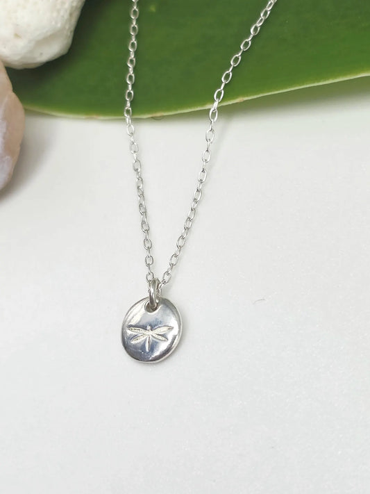 Tiny Sterling Silver Dragonfly Pendant Necklace My Store