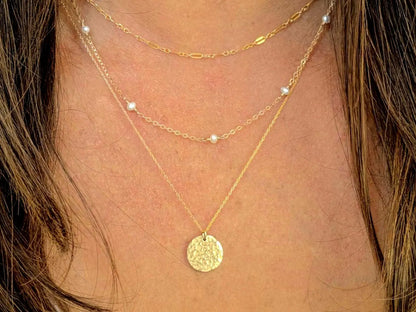 Set of 3, Gold Filled Layered Gemstone Necklaces My Store
