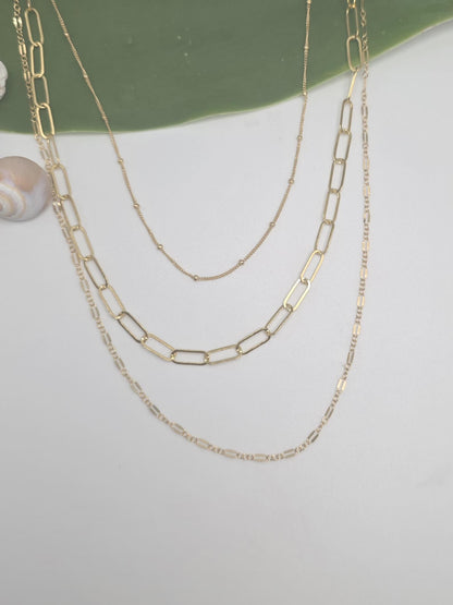 Layered 14k Gold Fill Necklace Set, Set of 3 Necklaces My Store