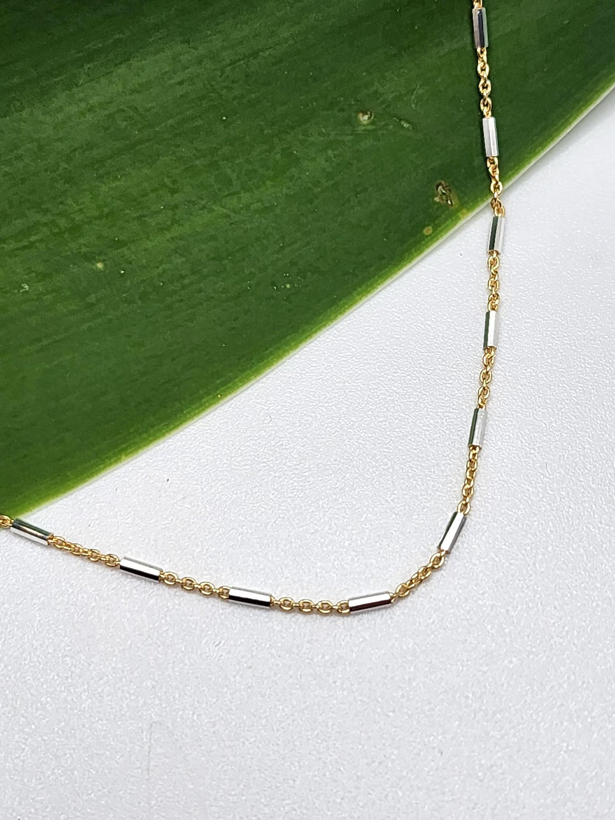 Mixed Metal Bar Chain Anklet My Store