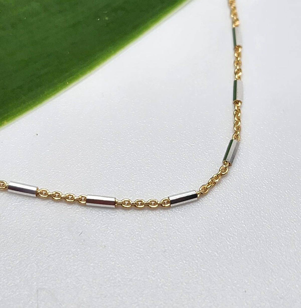 Mixed Metal Bar Chain Anklet My Store