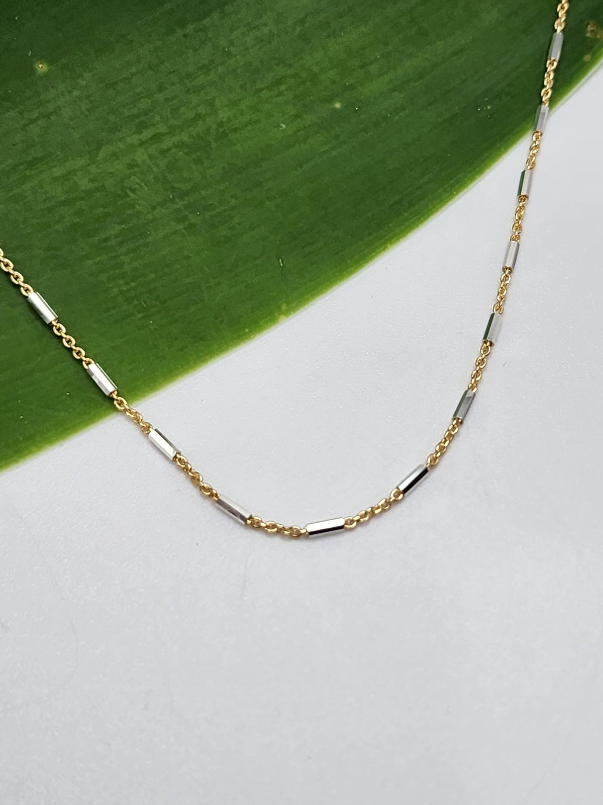 Mixed Metal Bar Chain Anklet My Store
