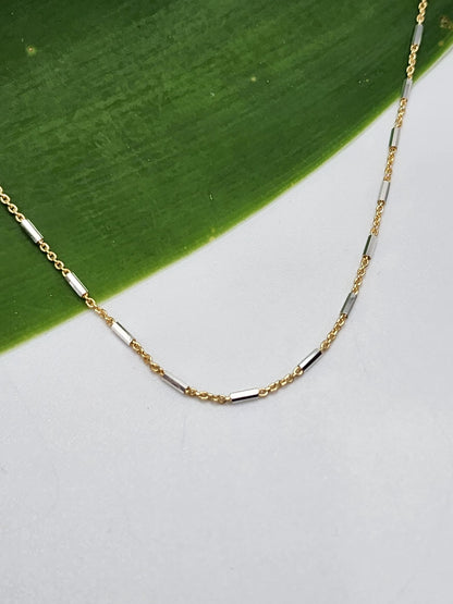 Mixed Metal Bar Chain Anklet My Store