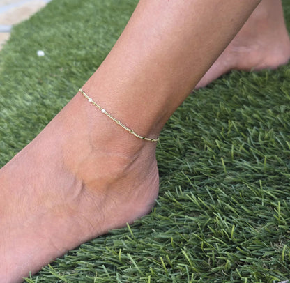 Gold Fill Starburst Chain Anklet My Store