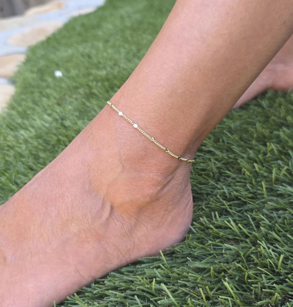 Gold Fill Starburst Chain Anklet My Store