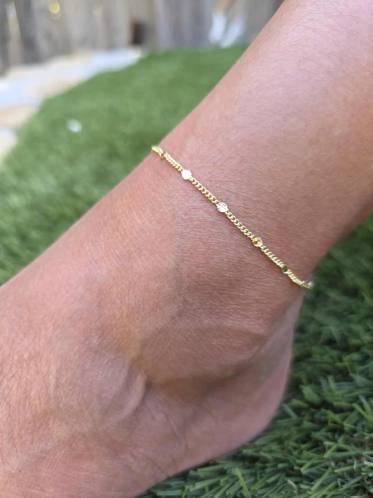Gold Fill Starburst Chain Anklet My Store