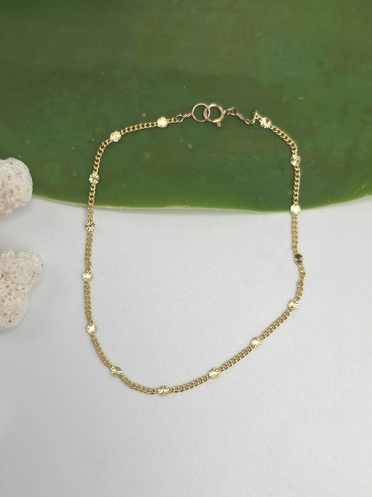 Gold Fill Starburst Chain Anklet My Store
